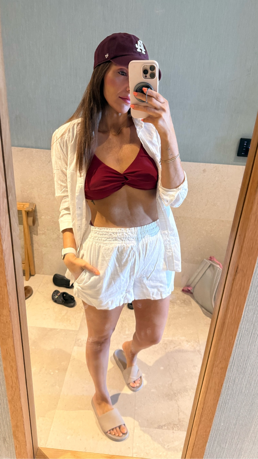 Size M shorts. Size S button down 

#LTKootd #LTKSwim #LTKTravel