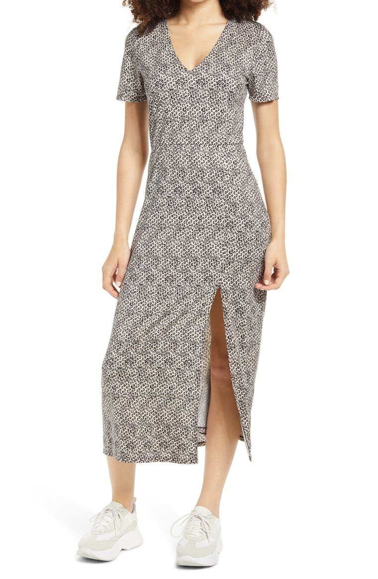 x BFF Alexa Cheetah Midi Dress | Nordstrom
