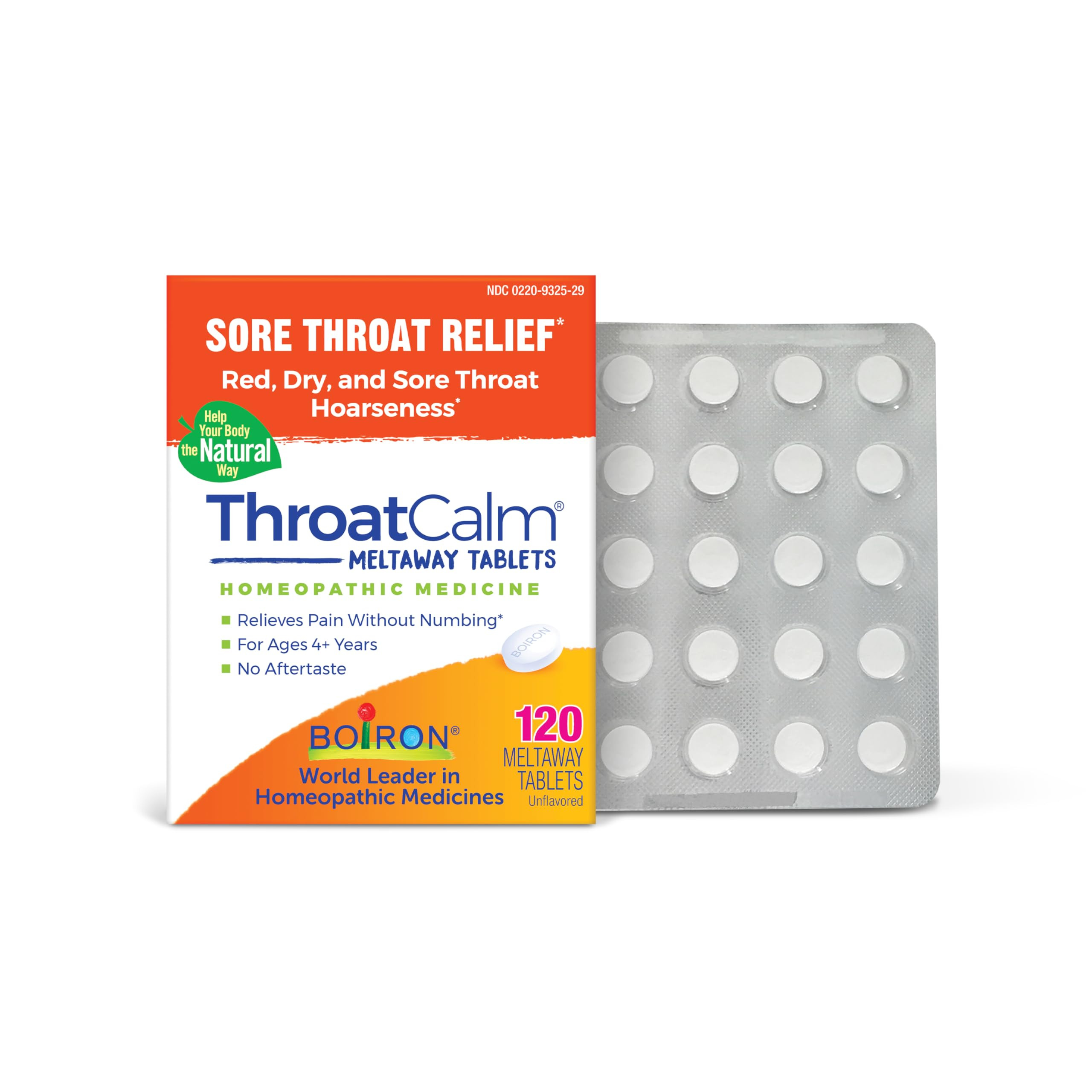 Boiron ThroatCalm Tablets for Relief of Sore Throat, Hoarseness, or Scratchy, Red, Dry Throat - 1... | Amazon (US)