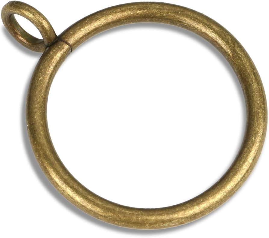 14 PCS 1.25-Inch Antique Brass Eyelet Curtain Rings, This 1 1/4 Inch Small Size Curtain Rod Rings... | Amazon (US)