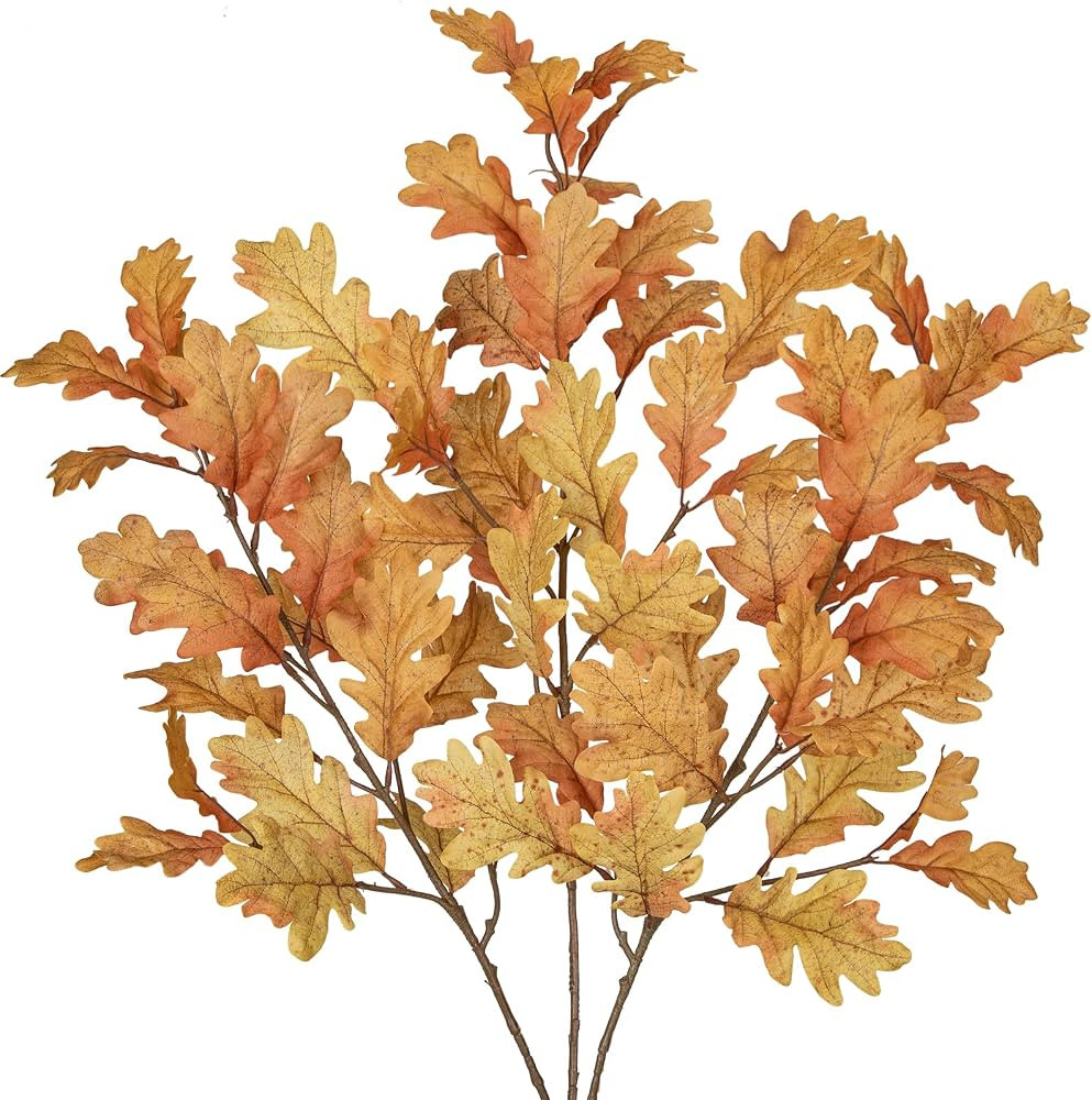 30" Fake Fall Stems Plants Indoor, 3 Pcs Artificial Fall Branch Decorations for Home, Faux Long A... | Amazon (US)