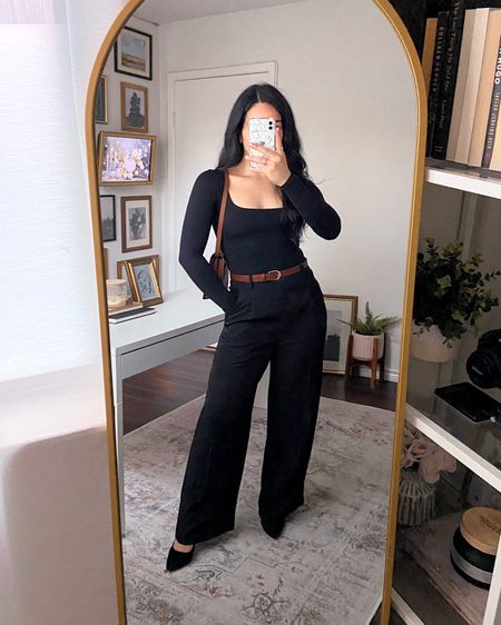 Ways To Style a Black Long Sleeve Bodysuit: Outfit 9

Get 15% off SHEIN items with code Q3YGJESS

🏷️: amazon fashion, black long sleeve square neck bodysuit, skims dupe bodysuit, black trouser pants, plain black work pants, black pointed toe heels, brown leather bag, dressy casual fall outfit, dressy casual fall style, dressy casual outfit, workwear outfit, workwear style, fall outfit with black bodysuit, office outfit, office style, all black outfit


#LTKstyletip #LTKworkwear #LTKshoecrush