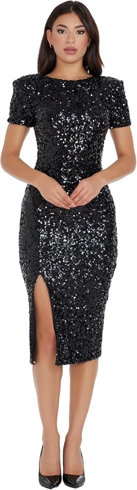 Dress the Population Women's Natasha Bodycon Midi Dress | Amazon (US)