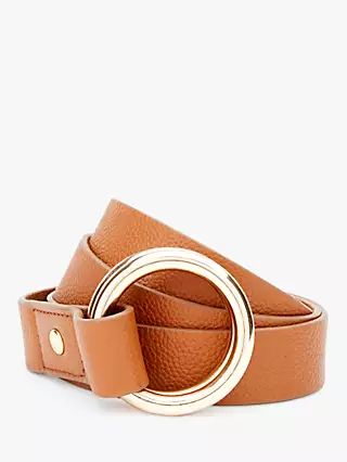 Mint Velvet Tan Leather Ring Belt, Brown | John Lewis UK