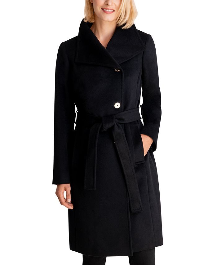 Michael Kors Women's Asymmetric Belted Wrap Coat & Reviews - Coats & Jackets - Women - Macy's | Macys (US)