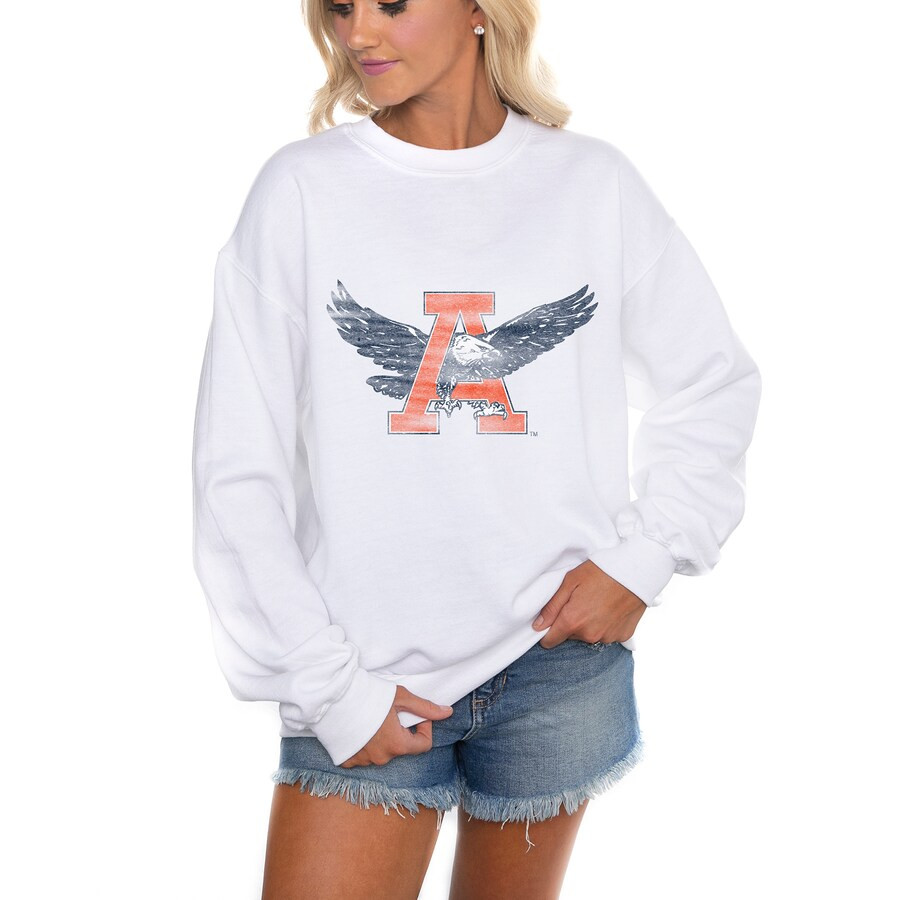 Auburn Tigers Gameday Couture Women's Run It Back Perfect Crewneck Pullover Sweatshirt - White | Fanatics