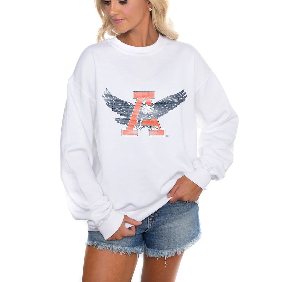 Auburn Tigers Gameday Couture Women's Run It Back Perfect Crewneck Pullover Sweatshirt - White | Fanatics
