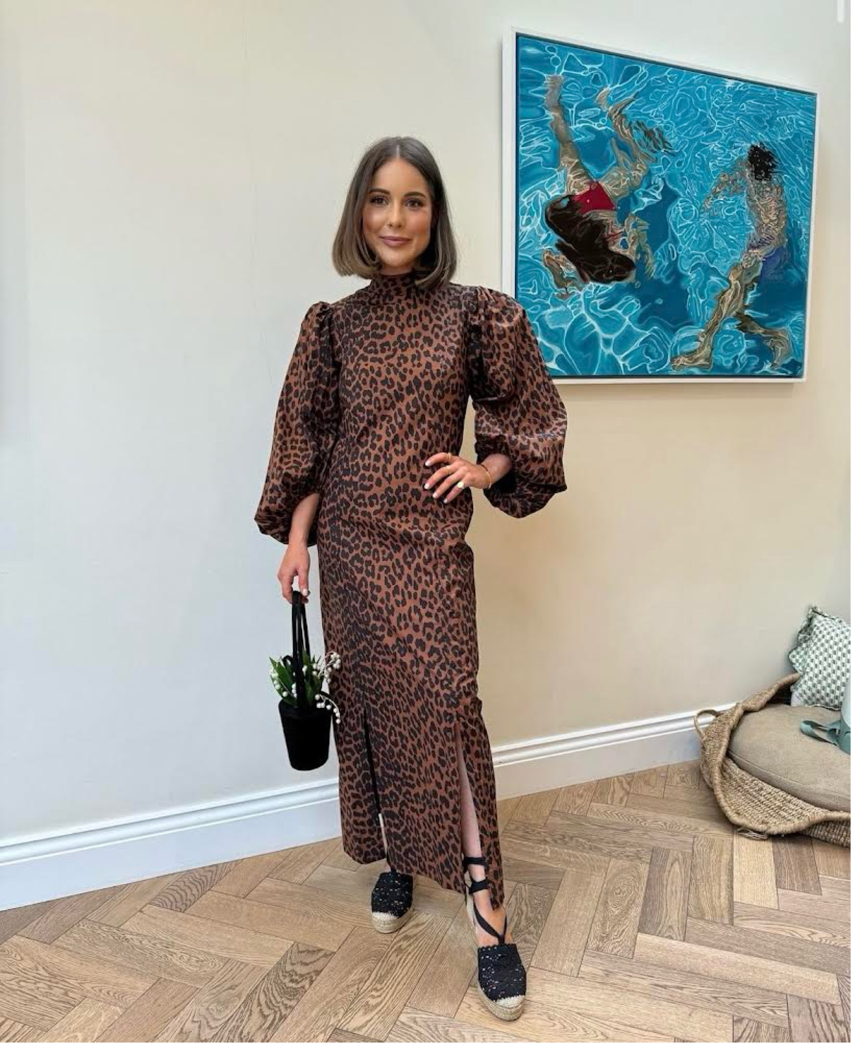 Ganni leopard print dress, evening outfit, cheetah print, animal print, spring outfit, rental dress, lulu Guinness bag, black espadrille sandals 

#LTKsummer #LTKstyletip #LTKuk