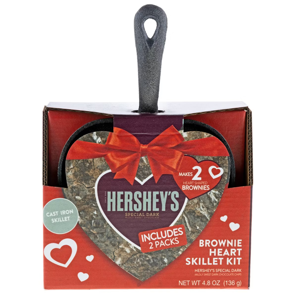 Hershey's Valentine's Special Dark Brownie Heart Skillet Kit - 4.8oz/2pk | Target