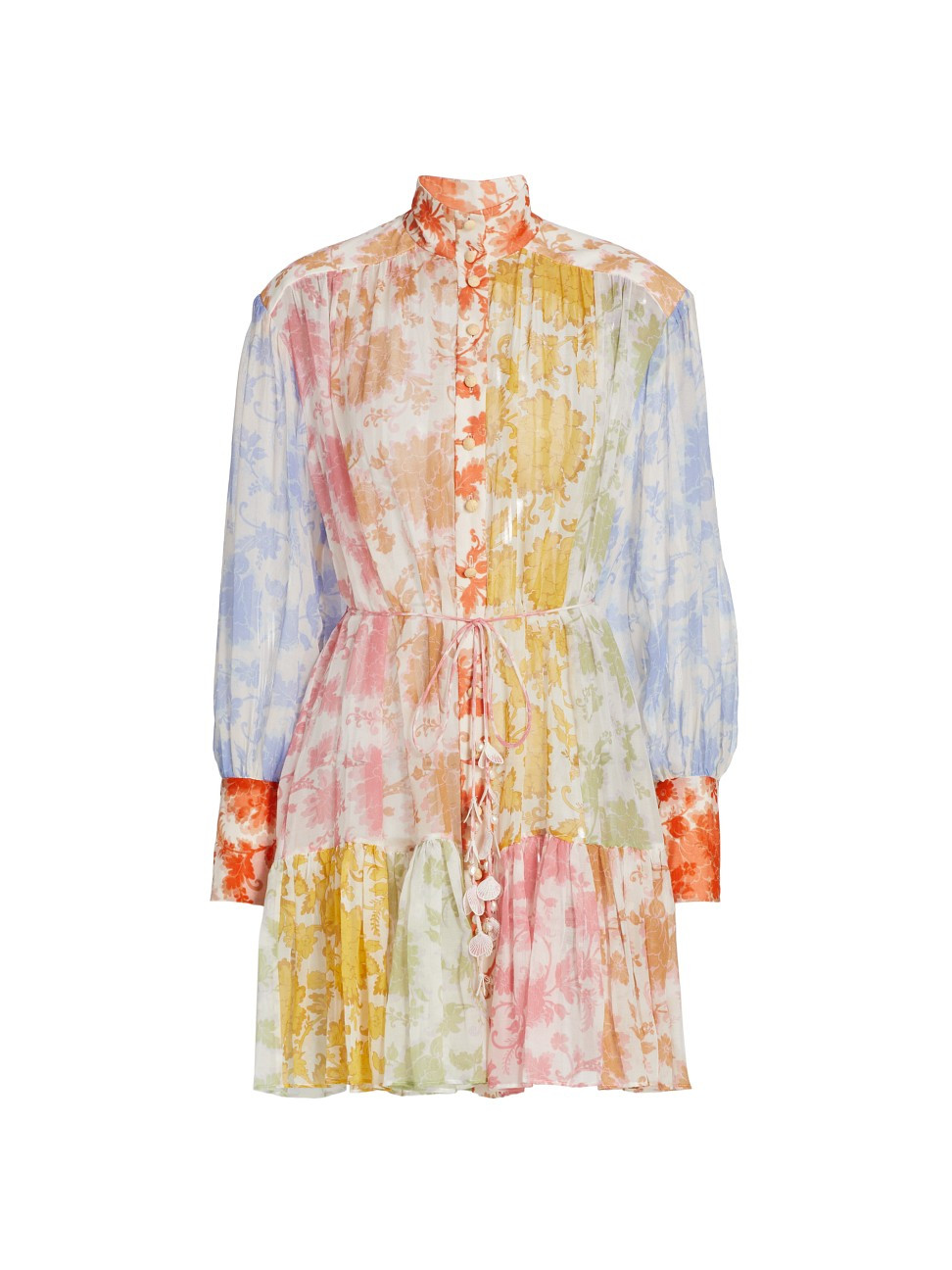 Lantern Cotton-Silk Minidress | Saks Fifth Avenue