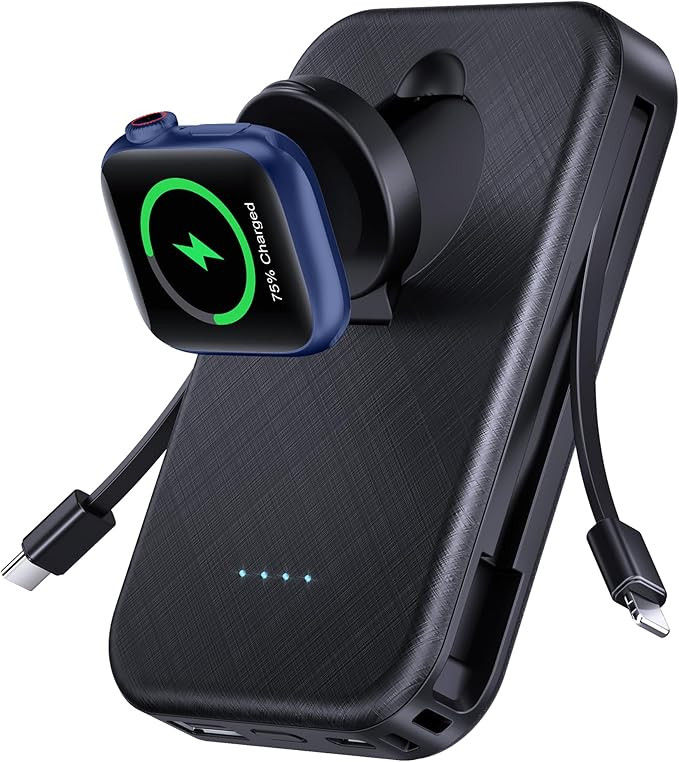 RORRY Portable Apple Watch Charger,10000mAh Fast Charging Power Bank with Built-in Cable, Compati... | Amazon (US)