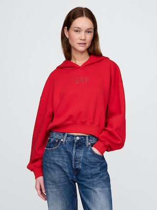 VintageSoft Arch Logo Cropped Hoodie | Gap (US)