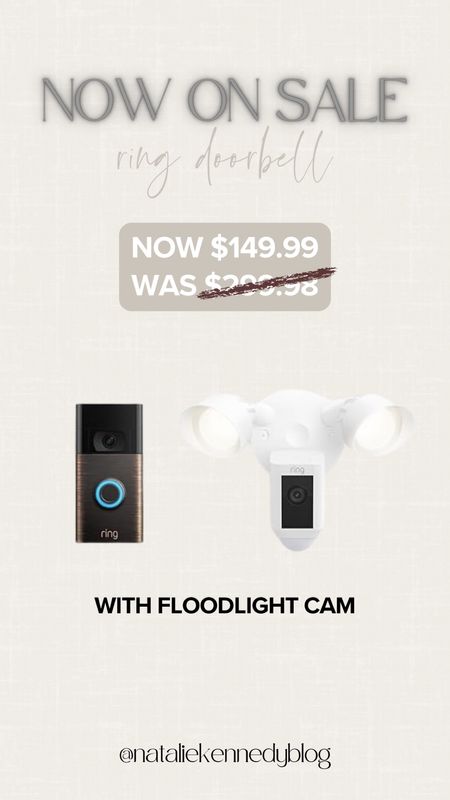 Ring Doorbell with floodlight cam- now 50% off!