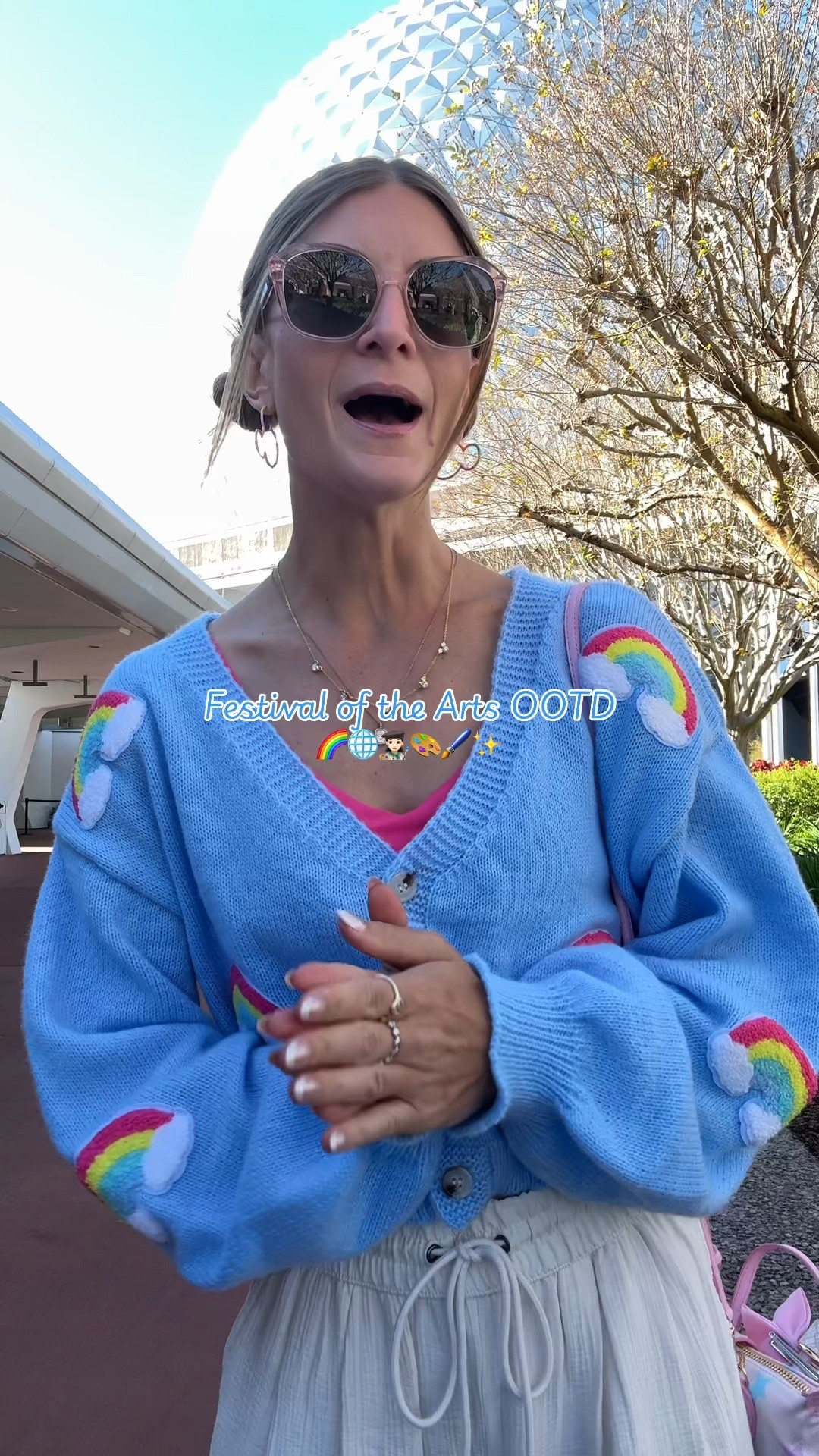 Festival of the Arts ootd 🌈🎨🌐 

Disney world Disney outfit Disney style Disney bound Disney inspo Disney ootd Disney adult Disney aesthetic Amazon finds adidas sambas cardigan crepe pants 

#LTKootd #LTKvlog #LTKFindsUnder100