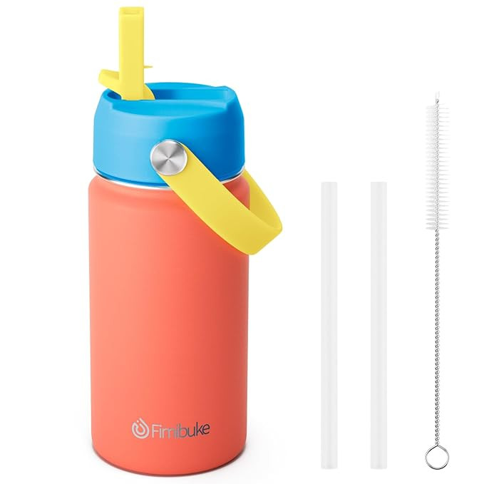 Fimibuke Kids Insulated Water Bottle - 14oz BPA-FREE 18/8 Stainless Steel Travel Tumbler Double W... | Amazon (US)