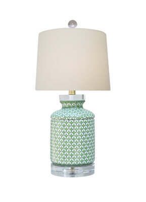 Green Scale Porcelain Tissue Box Lamp 17"  | eBay | eBay US