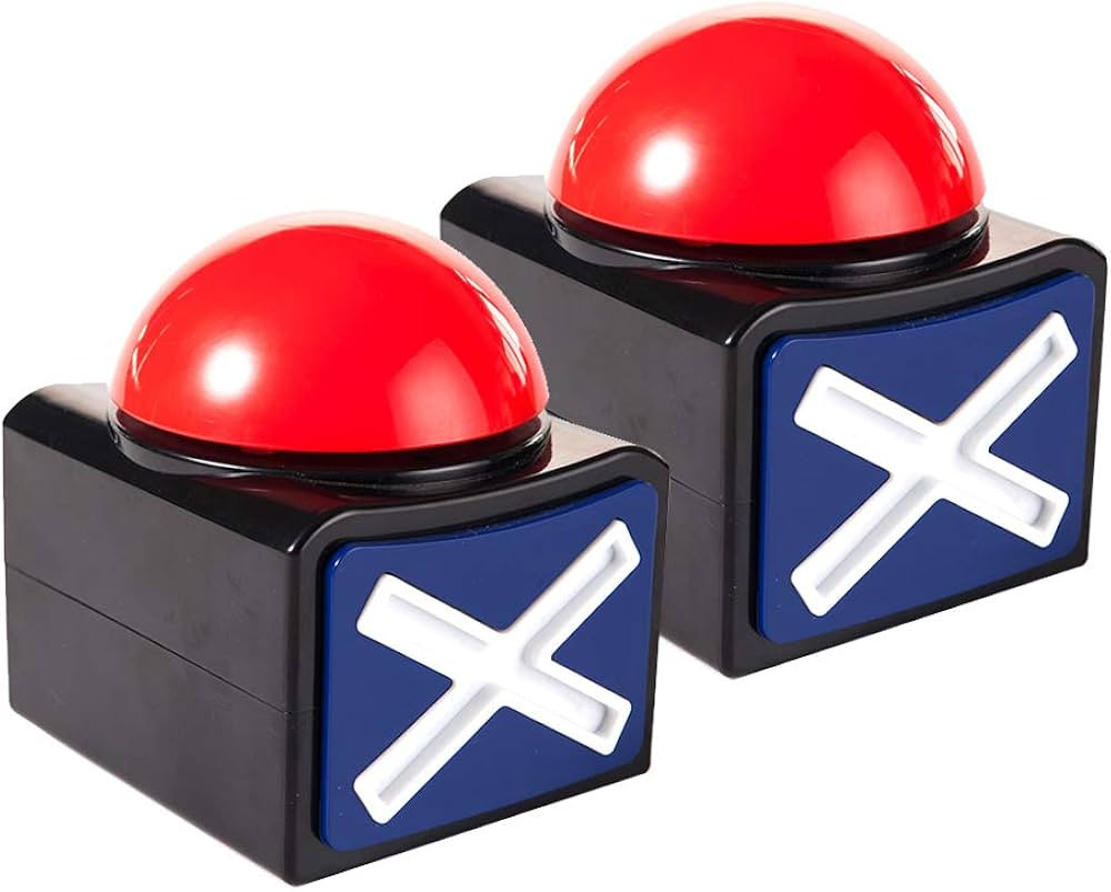 MyMealivos XL Buzzer Alarm Button with Sound and Light Trivia Quiz Game (2X) | Amazon (US)