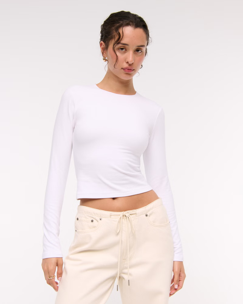 Short Vegan Leather Shearling Coat | Abercrombie & Fitch (US)