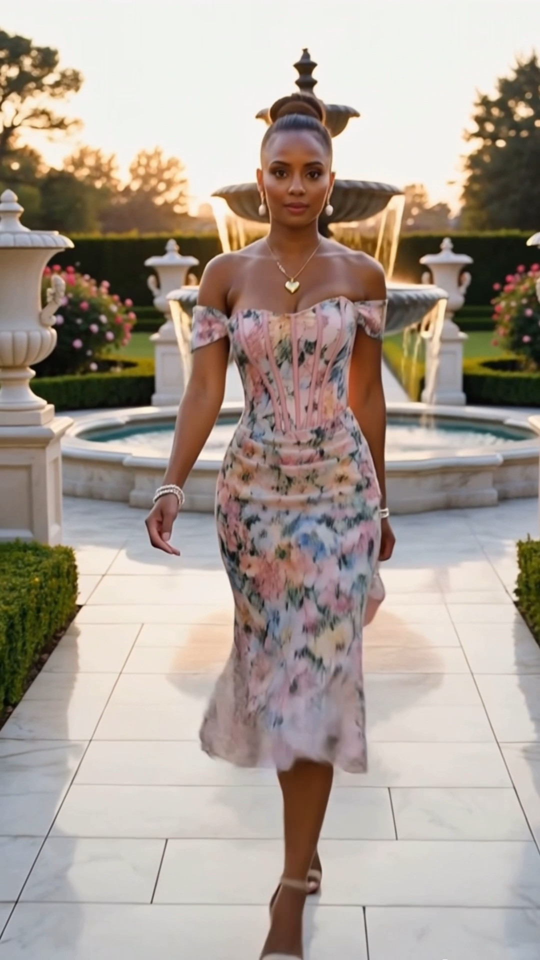 This romantic floral midi dress is the definition of feminine elegance. 🌸 Featuring a flattering corset bodice, off-the-shoulder neckline, and soft floral print, it’s perfect for weddings, bridal showers, brunch dates, garden parties, 

 #FloralDress #WeddingGuestDress #GardenPartyStyle #SummerFashion #FashionTok #StyleTok #DressInspo #OOTD