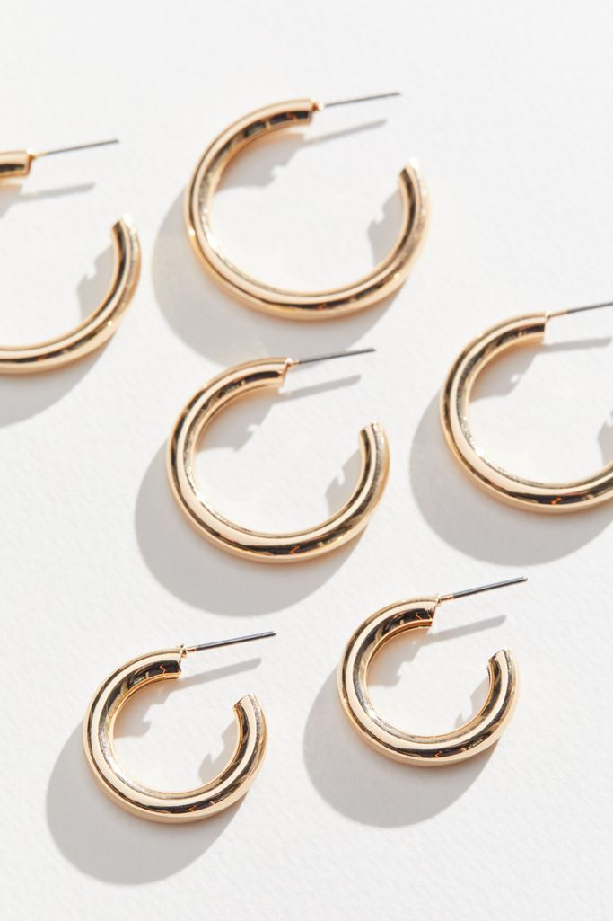 Hollow Hoop Earring Set | Urban Outfitters (US and RoW)