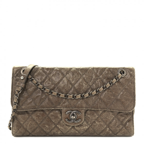 CHANEL Crumpled Grained Calfskin Jumbo CC Crave Flap Beige | FASHIONPHILE | Fashionphile