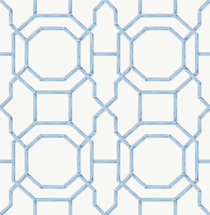 NuWallpaper NUS4313 Sanya Peel & Stick Wallpaper, Sapphire | Amazon (US)