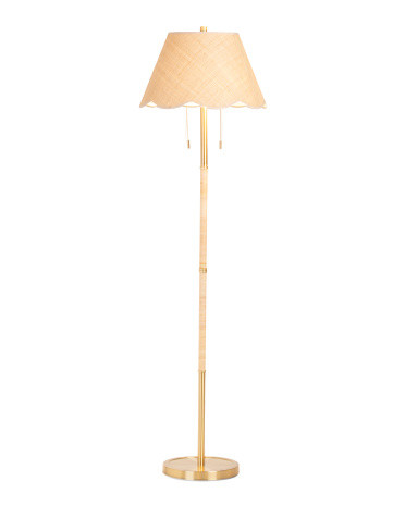 64in Scalloped Shade Floor Lamp | TJ Maxx