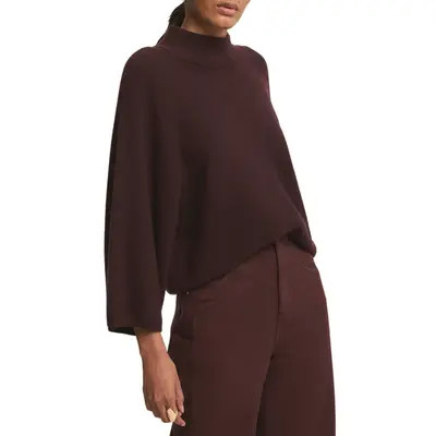 MINT VELVET Cotton Blend Batwing Top in Burgundy at Nordstrom, Size X-Large | Nordstrom