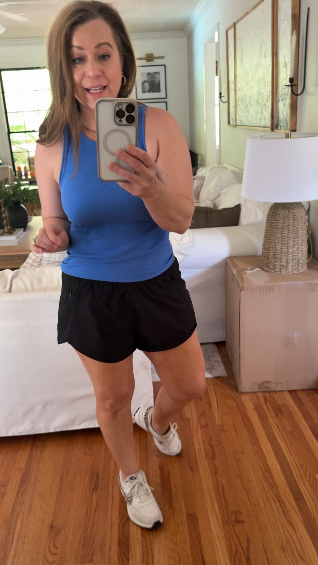 Great basic $3.98 tank and athletic shorts

Tank - multiple colors, I am in small
Shorts- wide waistband, built in brief-, good inseam length , zipper pocket on left hip 

#LTKFindsUnder50 #LTKMidsize #LTKActive
