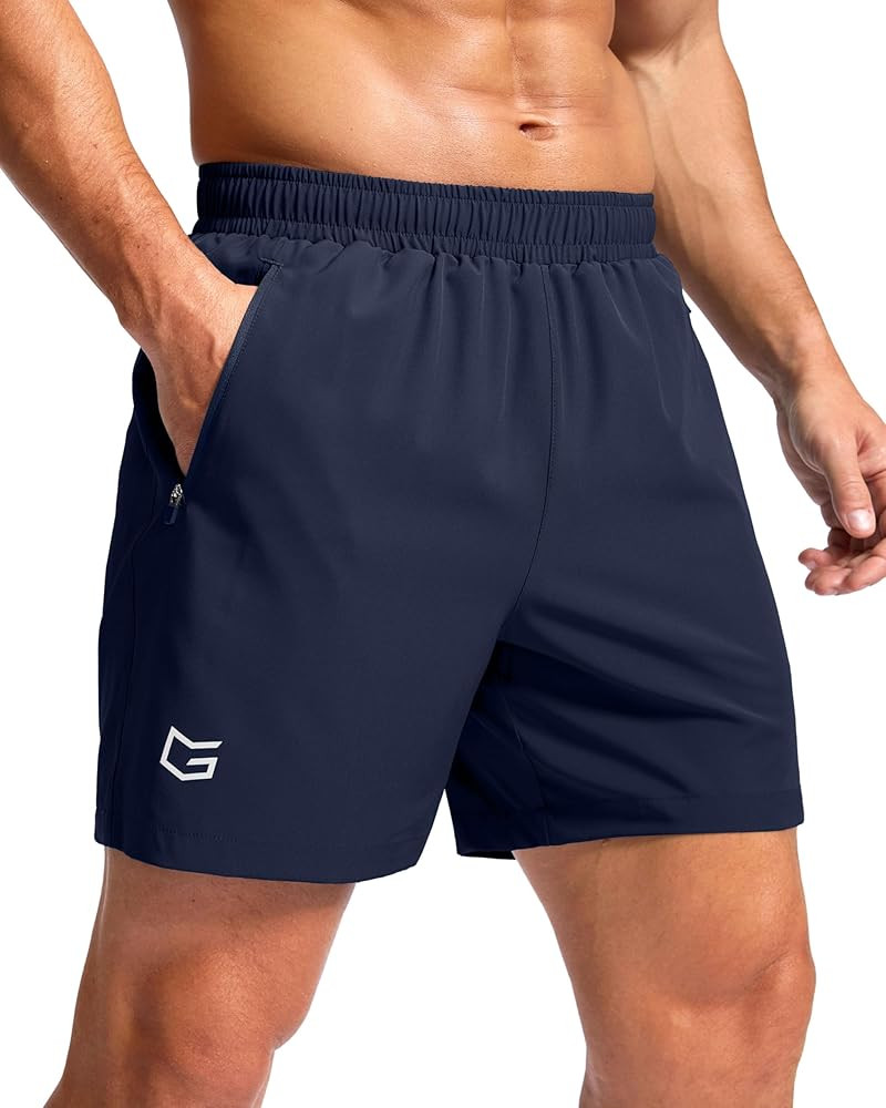 G Gradual Men's Athletic Running Shorts with Zipper Pockets Quick Dry 7"/ 5"/ 9" Workout Gym Shor... | Amazon (US)