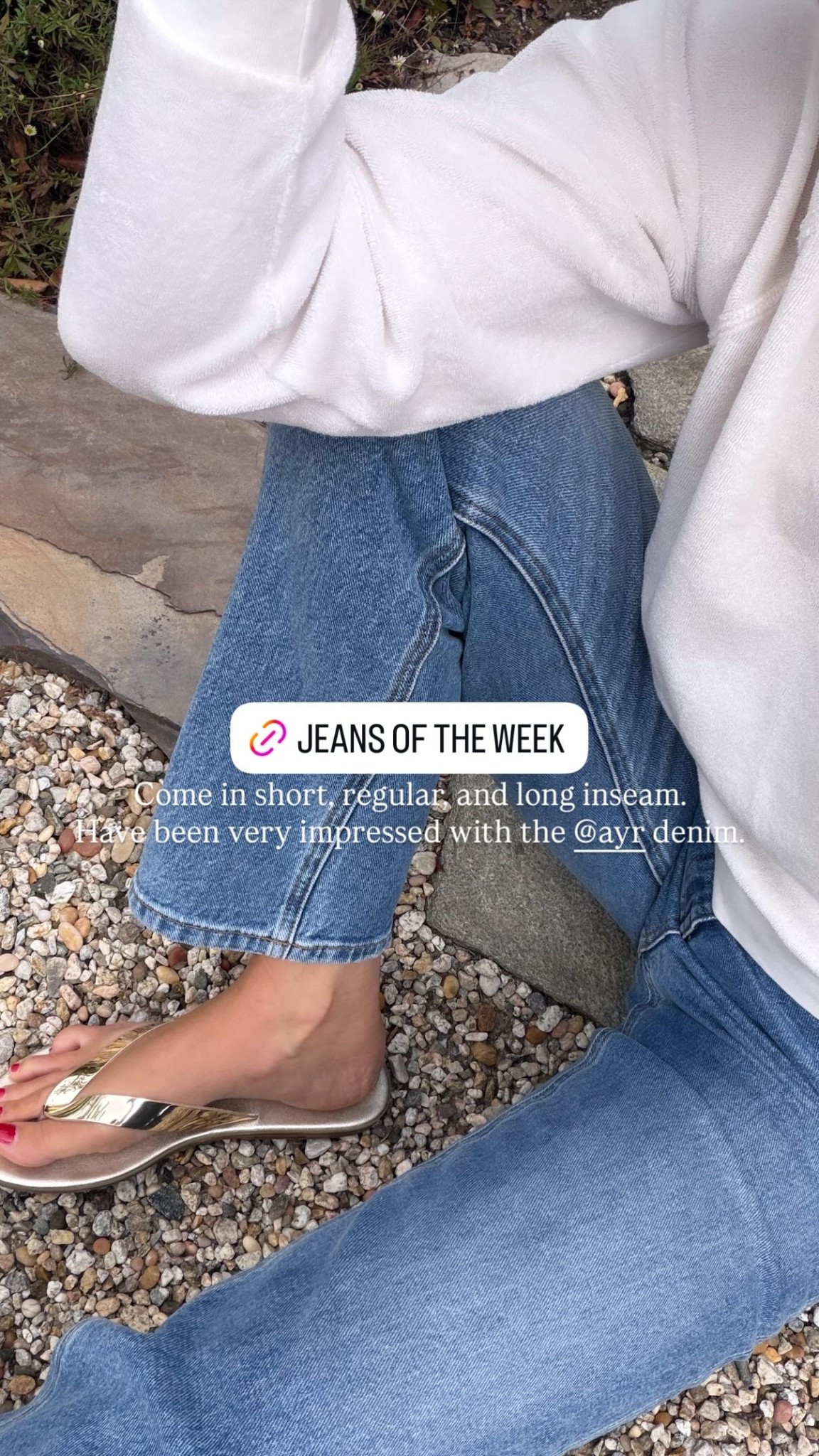Come in short, regular, and long inseam.
Have been very impressed with the @ayr denim. Size up in my flip flops!

#LTKootd #LTKSeasonal
