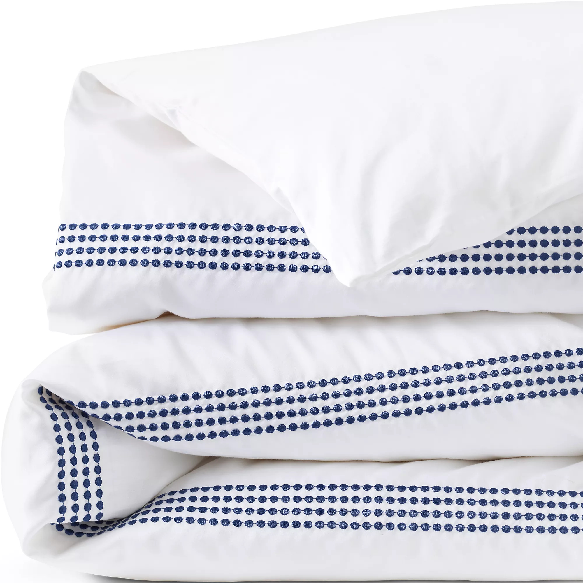 400 Thread Count Premium Supima Cotton No Iron Sateen Embroidered Duvet Bed Cover | Lands' End (US)