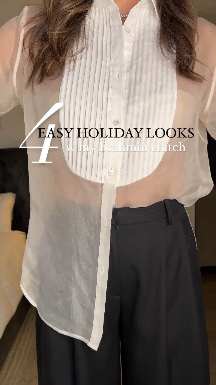 4 easy holiday looks 

#holidayoutfit #holiday #trouser #pleatedtrouser #tuxedoblouse #cocktaildress 

#LTKHoliday #LTKSeasonal #LTKsalealert