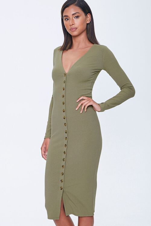 Button-Front Midi Dress | Forever 21 (US)