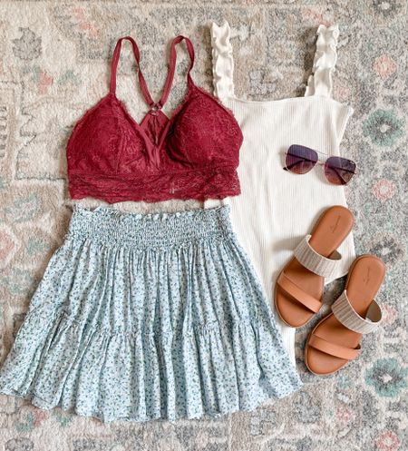 Cute summer outfit from amazon and perfect for the 4th of July!

4th of July outfit, Memorial Day outfit, Fourth of July outfit, amazon skirt, floral skirt, Bralette, white ruffle sleeve bodysuit, amazon bodysuit, Amazon fashion,
Amazon summer outfit