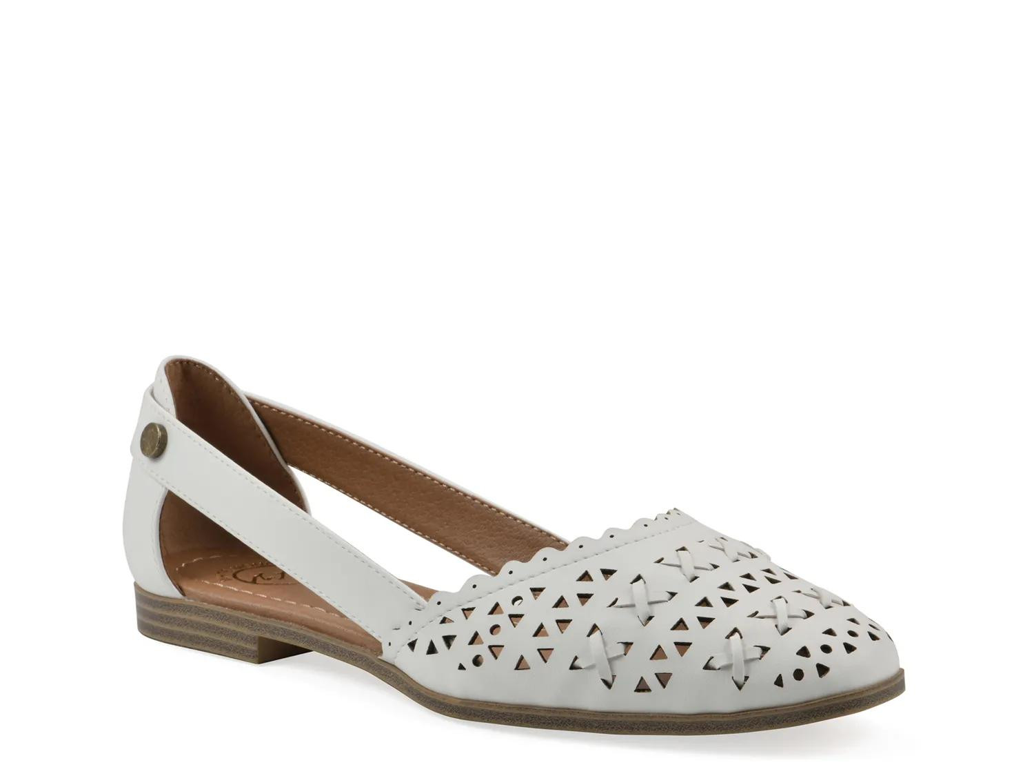 White Mountain Nobler Flat | Women's | White | Size 9.5 | Flats | DSW