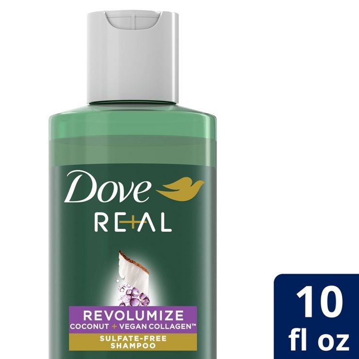 Dove Beauty Real Revolumize Coconut & Vegan Collagen Sulfate-Free Shampoo - 10 fl oz | Target