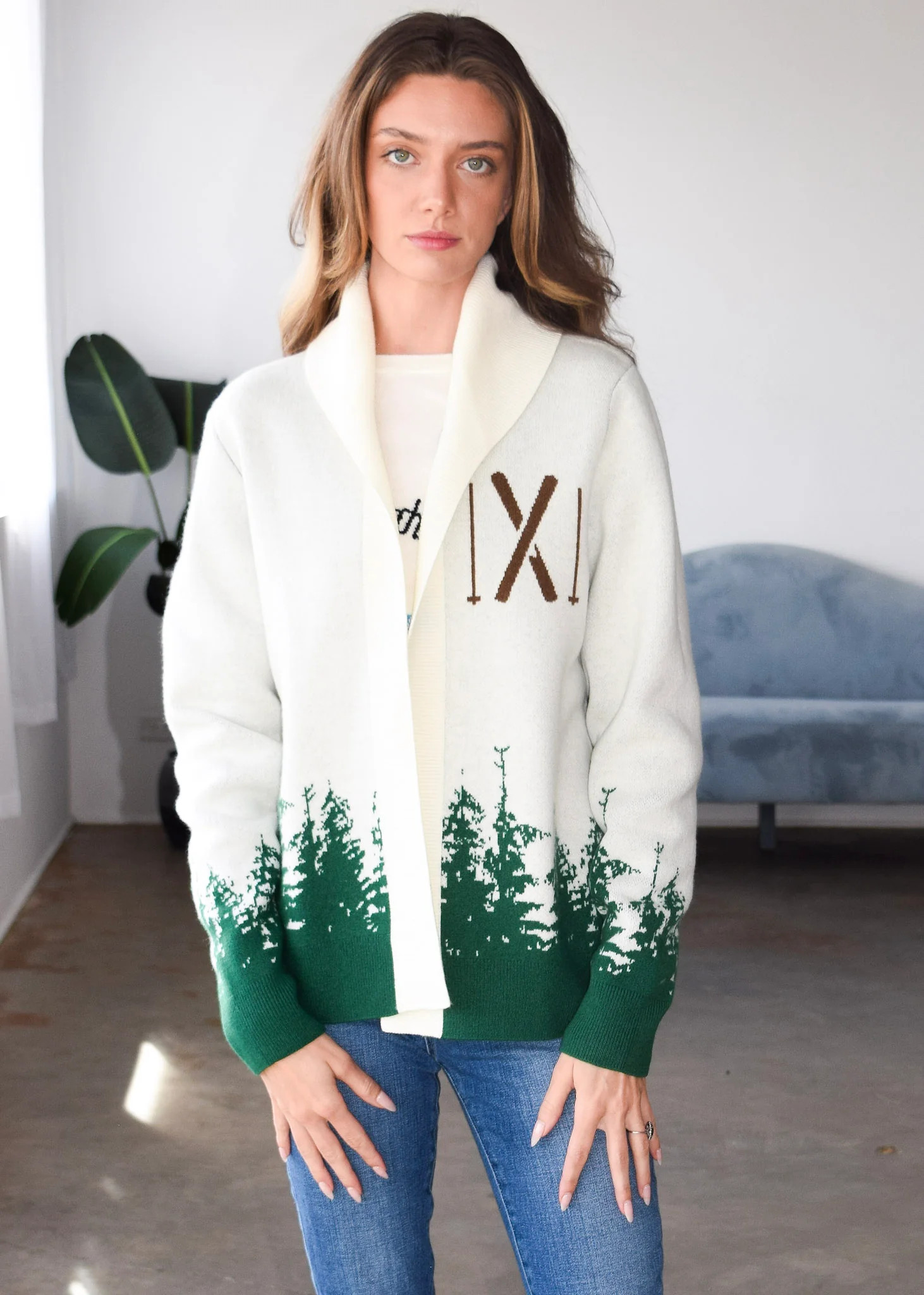 Never A Wallflower | Ski Cardigan Cream | Never A Wallflower