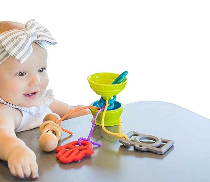 Grapple Suction Cup High Chair Toys Holder | 3 Toy Tethers Keep Toys from Falling | Holds Teether... | Amazon (US)