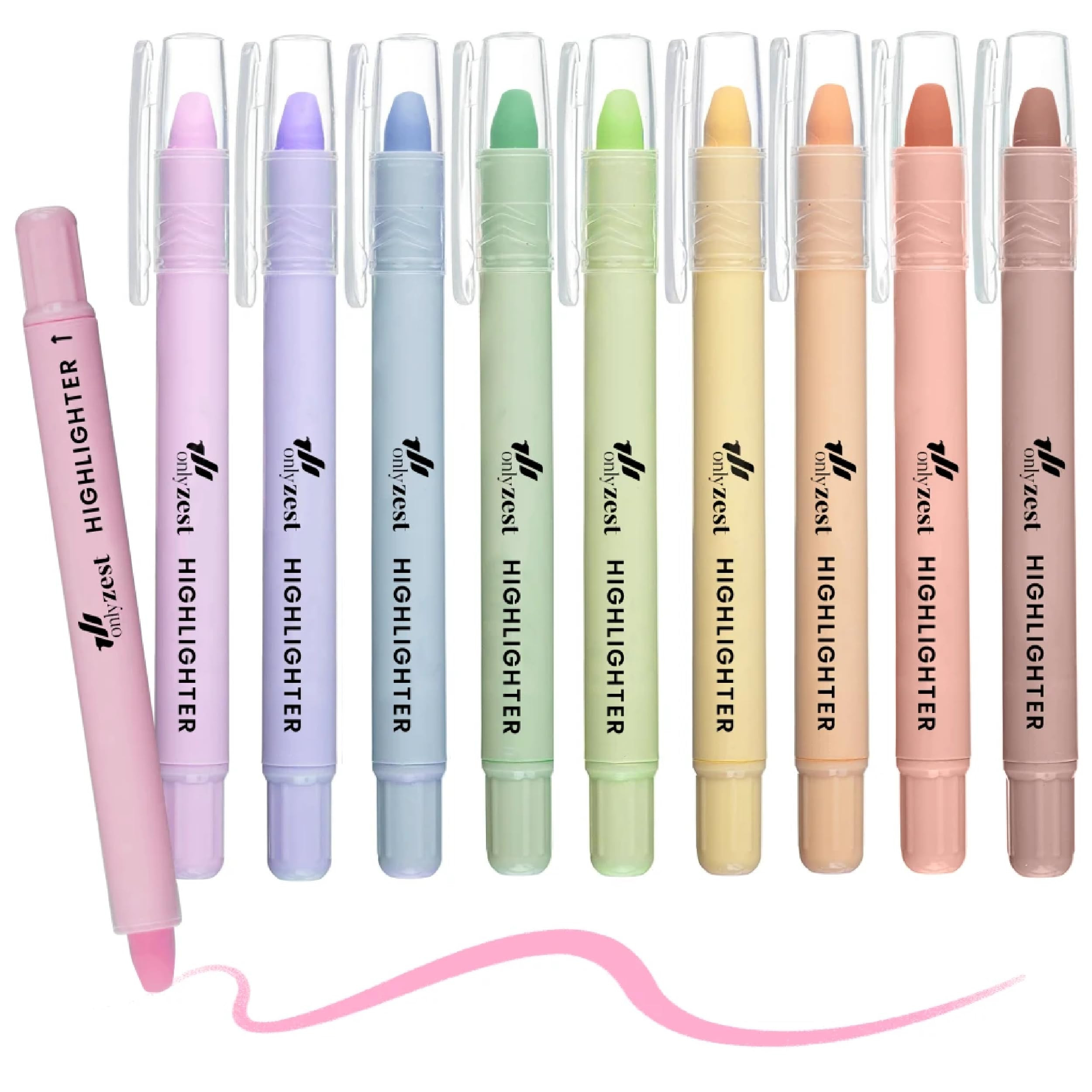 10 Pack Bible Safe Highlighters - Pastel Color, Wax Highlighters No Bleed, Scripture Markers for ... | Amazon (US)