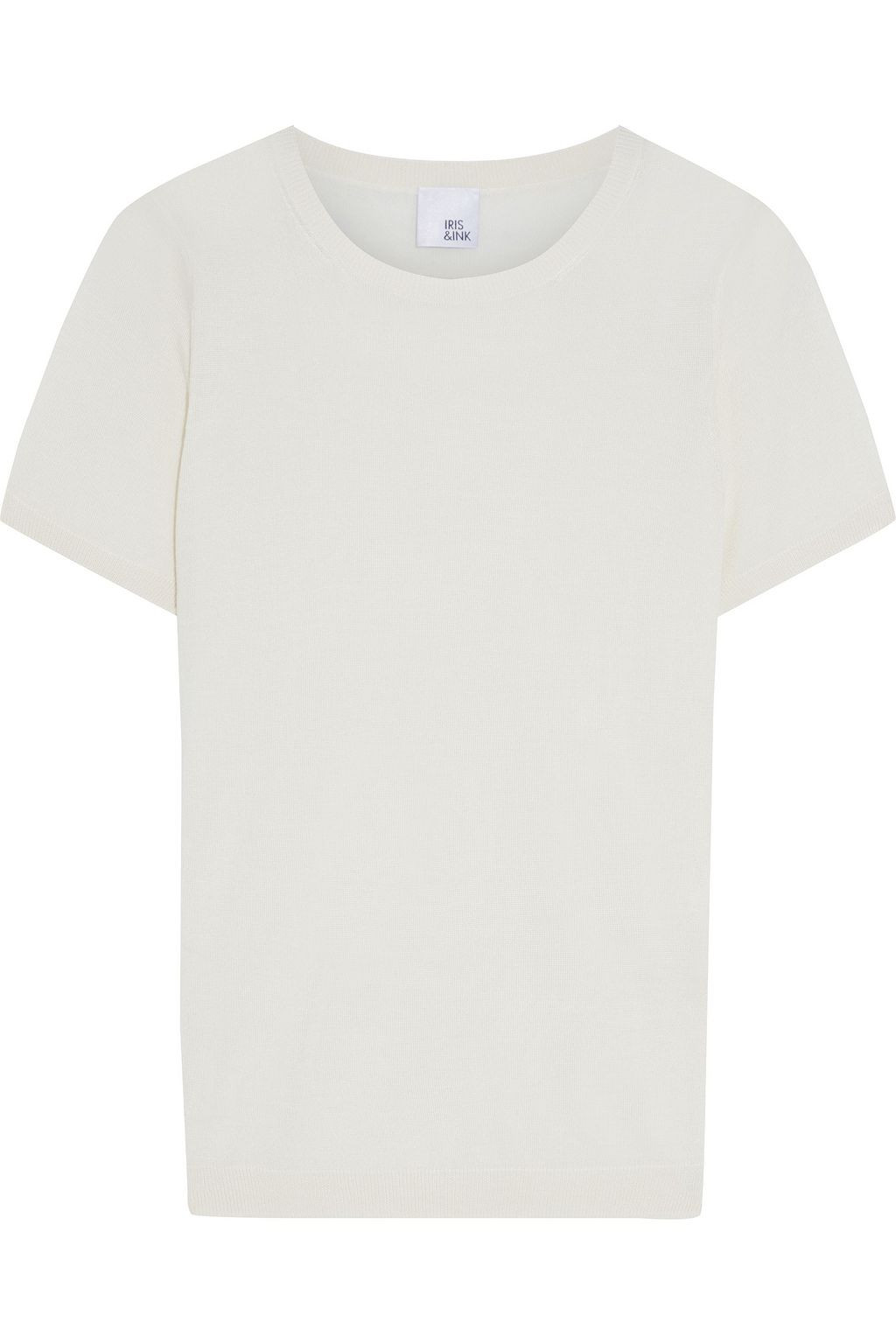 Ivory Fiona silk and cashmere-blend top | Sale up to 70% off | THE OUTNET | IRIS & INK | THE OUTN... | The Outnet (US and CA)