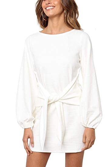 R.Vivimos Women's Autumn Winter Cotton Long Sleeves Elegant Knitted Bodycon Tie Waist Sweater Pen... | Amazon (US)