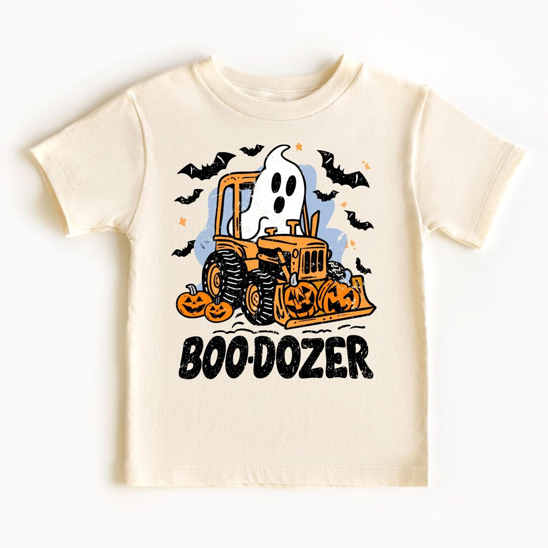 Funny Halloween Construction T Shirt, Boo-dozer Toddler Graphic Tee, Cute Bulldozer Halloween Shi... | Etsy (US)