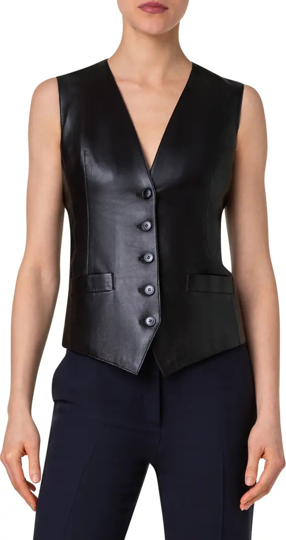 Akris Bello Leather Vest | Nordstrom | Nordstrom