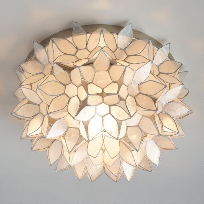 Capiz Petal Flush Mount Ceiling Light | World Market