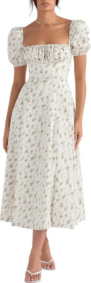 Tallulah Puff Sleeve Midi Dress | Nordstrom
