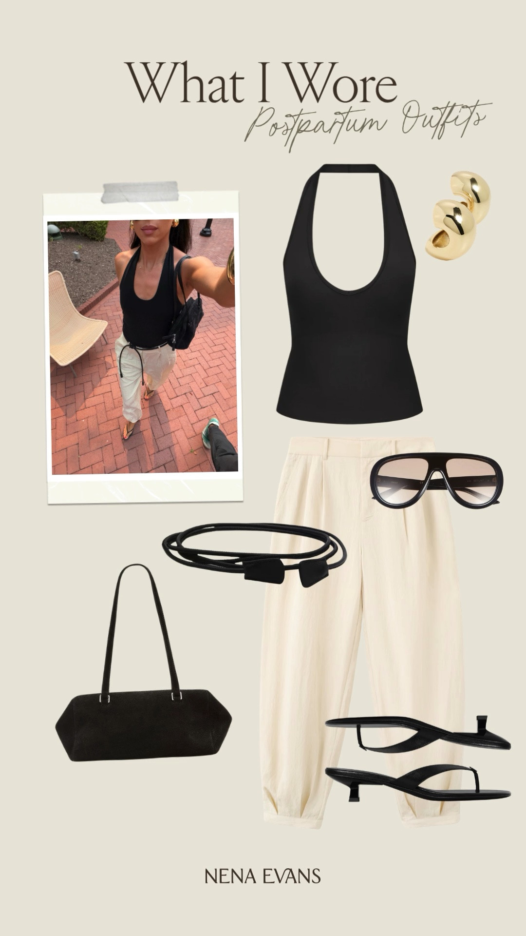This halter tank is so comfortable and flattering! Wearing a S tank (code NENAXSPANX to save) and 6 in pants (OOS but I've linked similars)

summer outfit, summer fashion, dinner outfit, date night outfit, casual chic outfit
