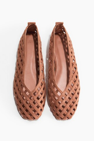 H & M - Braided-Look Ballet Flats - Pink | H&M (US + CA)
