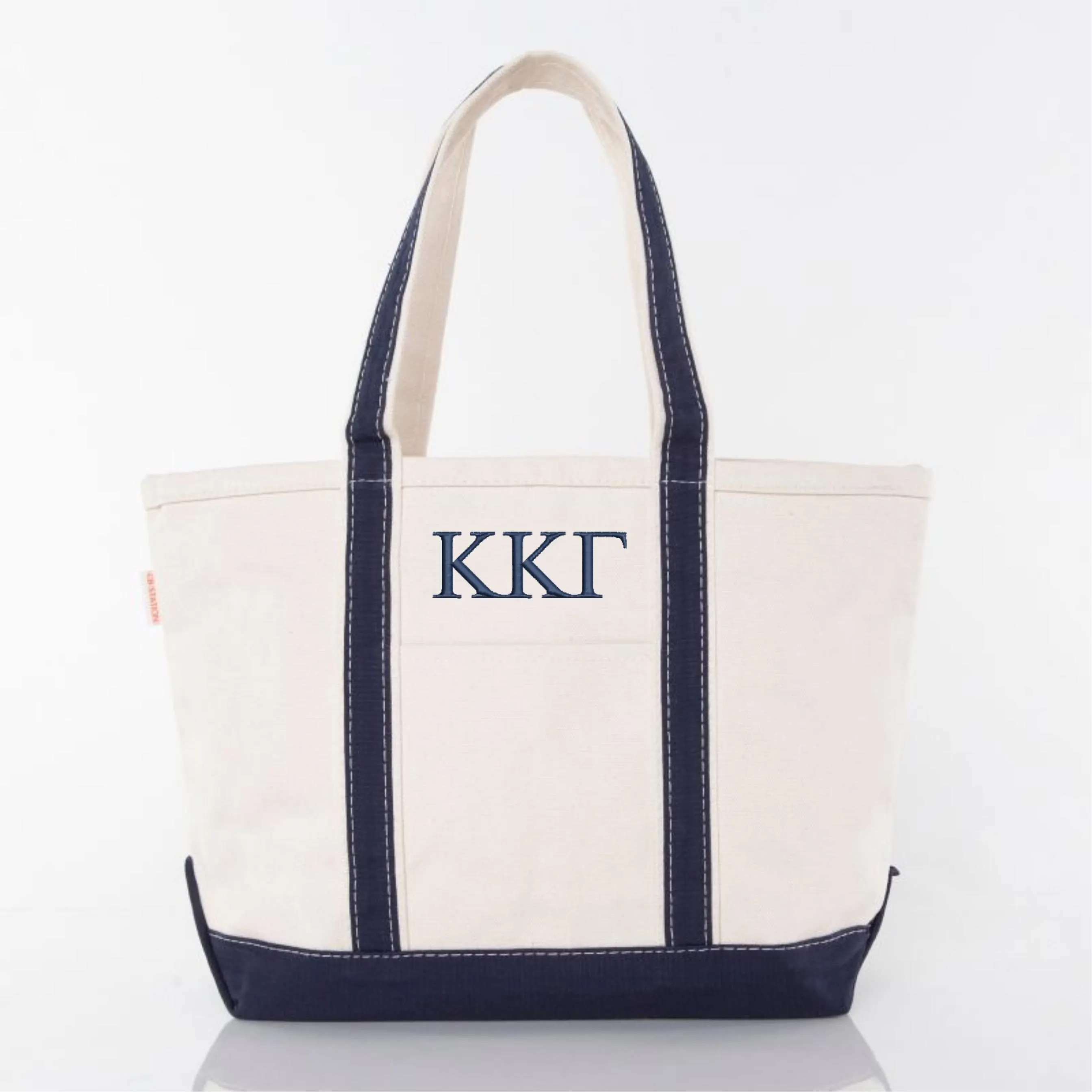 Kappa Kappa Gamma Embroidered Letters Canvas Tote Bag | Personalized Sorority Name Bag | Greek Basket | Big and Little Gift | Chapter Merch | Etsy (Global)