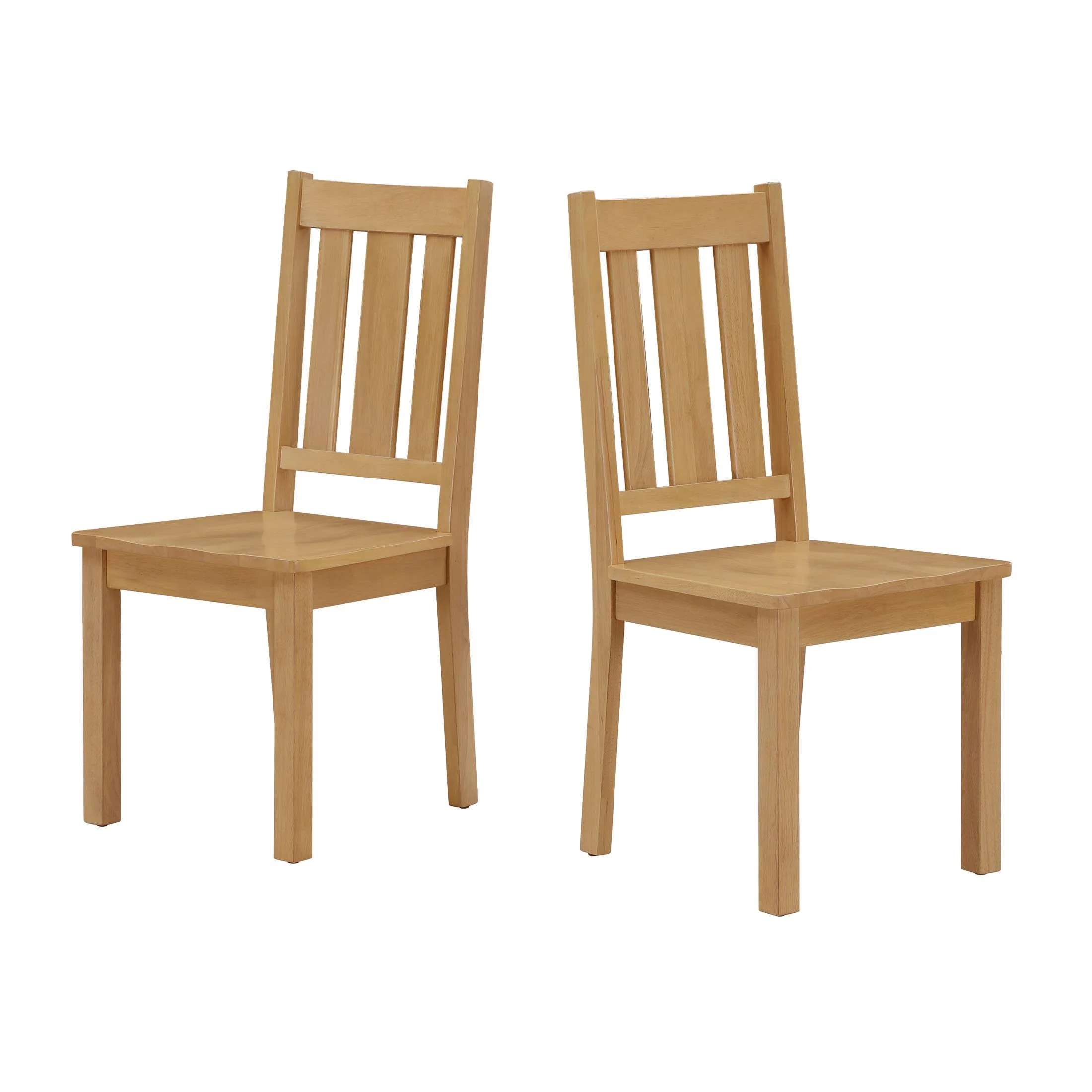 Better Homes & Gardens Bankston Dining Chair, Natural Pine Finish, 2 Pack | Walmart (US)